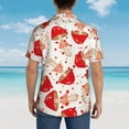 thumbnail image 6 of Bixox Men's Hawaiian Shirts Men's Cute Mushroom Print Short-Sleeve Shirt-XX-Large, 6 of 8