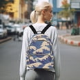 thumbnail image 7 of FORMRS Mini Backpack Purse for Women Travel Daypack Casual Shoulder Bag, Blue Wave Pattern, 7 of 7