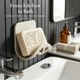 thumbnail image 5 of Wall Mount Silicone Soap Holder, Sink Sponge Holder, Suction Sponge Holder for Kitchen Sink, Silicone Sponge Holder, Leaf Hollow Drainage Soap Dish, Self-adhesive Storage Organizer 1Pcs, 5 of 5