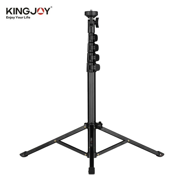 Kingjoy FL019 Multi-functional Photography Video Tripod Mobile Live Video Broadcasting Bracket Aluminum Alloy Material 1/4 Inch Screw Mount for Camera Smartphone Video Light Max. Load 5kg