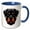 Blue/White, variant on 3drose, Rottweiler Dog Portrait, 11oz Magic Transforming Mug