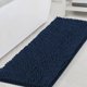 thumbnail image 1 of Alfombras de baño para baño, antideslizantes, de lujo, de chenilla, para baño, 47 x 17, extrasuaves y absorbentes, lavables, secas, de felpa, para baño, bañera, gris azul marino, 47 x 17 pulgadas, 1 of 5