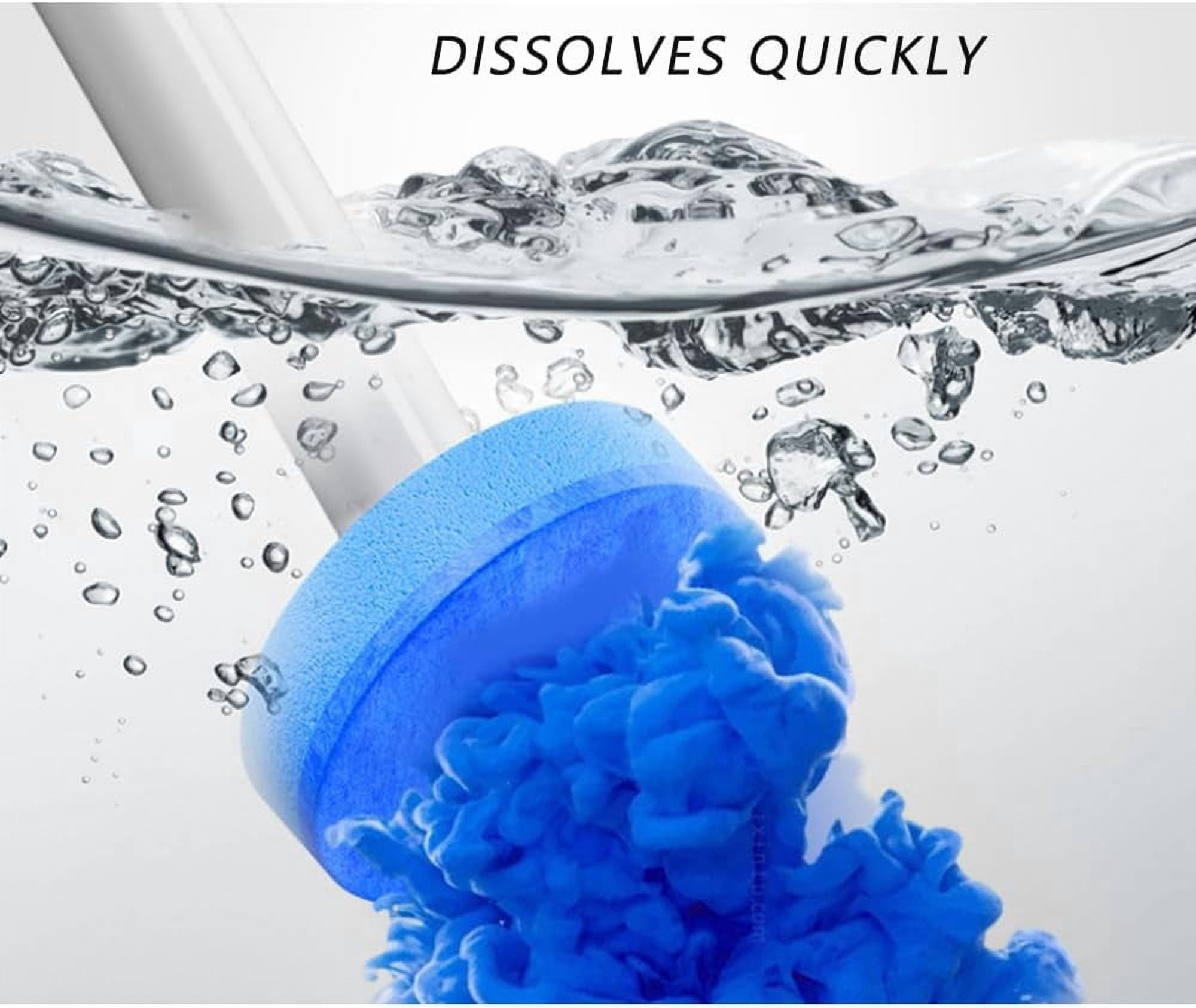 Disposable Toilet Brush with Wall Mount - No Touch Self-Cleaning Pad Kit, 360° Scrubber for Deep Clean, White(DSF)