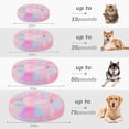 thumbnail image 2 of Exclusivo Mezcla Calming Donut Pet Bed for Small Dogs 20", Anti-Anxiety Plush Cozy Warming Dog Bed, Pink Rainbow, 2 of 8
