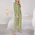 thumbnail image 3 of Lsque Daisies Flowers Pattern Long Sleeve Pajama Set for Women - Soft 2-Piece Sleepwear and Loungewear Set with Pockets, Comfy Nightwear-Small, 3 of 7