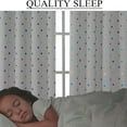 thumbnail image 6 of Bazaahm Grey Full Blackout Curtain Panels Set of 2 for Kids Juvenile Bedroom Colorful Metallic Polka Dots Printed Thermal Insulated Grommet Window Drapes, 84"L x 52"W, 6 of 7