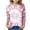 Pink 2, variant on Tungbrin 3/4 Sleeve Shirts for Girls Spring Classic Crew Neck Blouses Kids 2025 Fashion Tie Dye Printed Tops