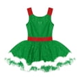 thumbnail image 5 of Zaldita Girls Ms Santa Clause Christmas Costume Shiny Sequins Tutu Dress Ballet Ice Skater Dancewear Green 8, 5 of 7