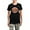 With Gray Camo Pant, variant on - Retro 80S Weekend Forever Pajamas - Women's Short Sleeve Print T-Shirt and Pants Dark Cotton Pajama Set