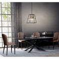 thumbnail image 4 of CHLOE Lighting IRONCLAD Industrial 4 Light Matt Black and Gold Trapezoid Ceiling Pendant 15" Wide, 4 of 5