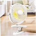 thumbnail image 5 of Portable Clip on Fan, 360° Rotate Battery Operated Stroller Fan, 3 Speed Quiet Mini Personal Desk Fan, USB Rechargeable Clooing Fan for Outdoor Camping Golf Cart Stroller Home Office White, 5 of 8
