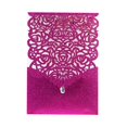 thumbnail image 1 of Tarjeta de invitación de boda de papel brillante, tarjeta de felicitación de bolsillo de encaje de diamante, impresión personalizada, decoración de fiesta de matrimonio de cumpleaños, 25 unidades, 50, 1 of 4