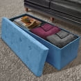 thumbnail image 3 of Sorbus Storage Bench Chest with Collapsible/Folding Bench Ottoman with Cover, 43” L x 15” W x 15” H, 3 of 7