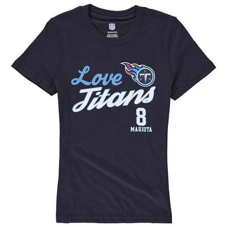 Marcus Mariota Tennessee Titans Girls Youth Glitter Live Love Team Player Name & Number T-Shirt -