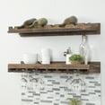 thumbnail image 2 of Rustic Luxe Tiered Wall Mounted Wine Rack and Stemware Holder Set, 2 of 3