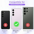 thumbnail image 7 of Petocase for Samsung Galaxy S23 Plus Case [RFID Blocking] with 2 Tempered Screen Protectors,Slim Folio Flip Cover PU Leather Wallet Cover with Build in Lens Protector Clear Soft TPU Back,Purple, 7 of 7