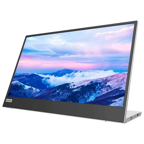 Monitor portátil Lenovo L15, pantalla de 15,6", resolución Full HD, panel IPS, brillo de 250 nits, frecuencia de actualización de 60 Hz, puertos USB-C, soporte de altura ajustable, tecnología sin parp