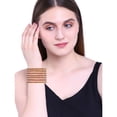 thumbnail image 3 of Efulgenz Indian Oxidized Jewelry Indian Bangle Set Plain Velvet Bangles with Crystal Rhinestone Bangles Bohemian Bracelet Metal Bangle Set Statement Jewelry for Women (26 Pcs), 3 of 6