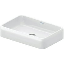 Duravit 238360-0Hole Qatego 23-5/8" Rectangular Ceramic Vessel Bathroom Sink - White
