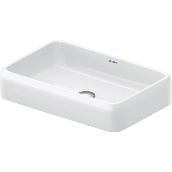 Duravit 238360-0Hole Qatego 23-5/8" Rectangular Ceramic Vessel Bathroom Sink - White