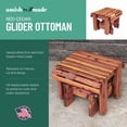 thumbnail image 4 of Cedar Gliding Ottoman - Handcrafted Amish Wood Outdoor Footrest 19x19x15.5", 4 of 7