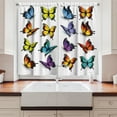 thumbnail image 2 of Ambesonne Butterfly Kitchen Curtains, Colorful Wings Spring, 55"x39", Multicolor, 2 of 3