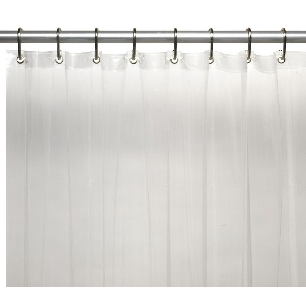 Royal Bath Extra Wide 5 Gauge Vinyl Shower Curtain Liner With Metal