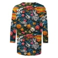 thumbnail image 2 of TaTaai Women Casual Fashion Easter Print Top Crew Neck 3/4 Sleeve Pullover Tee Ladies Spring Holiday Outdoor Wear Soft Comfortable Non-See-Through No Fading Stylish Top Gift, 2 of 5