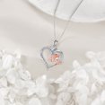 thumbnail image 3 of Birthday Necklace Sterling Silver 80th Birthday Pendant Necklace Heart Rose Flower Birthday Jewelry for Women Mothers Day Christmas Gifts, 3 of 6