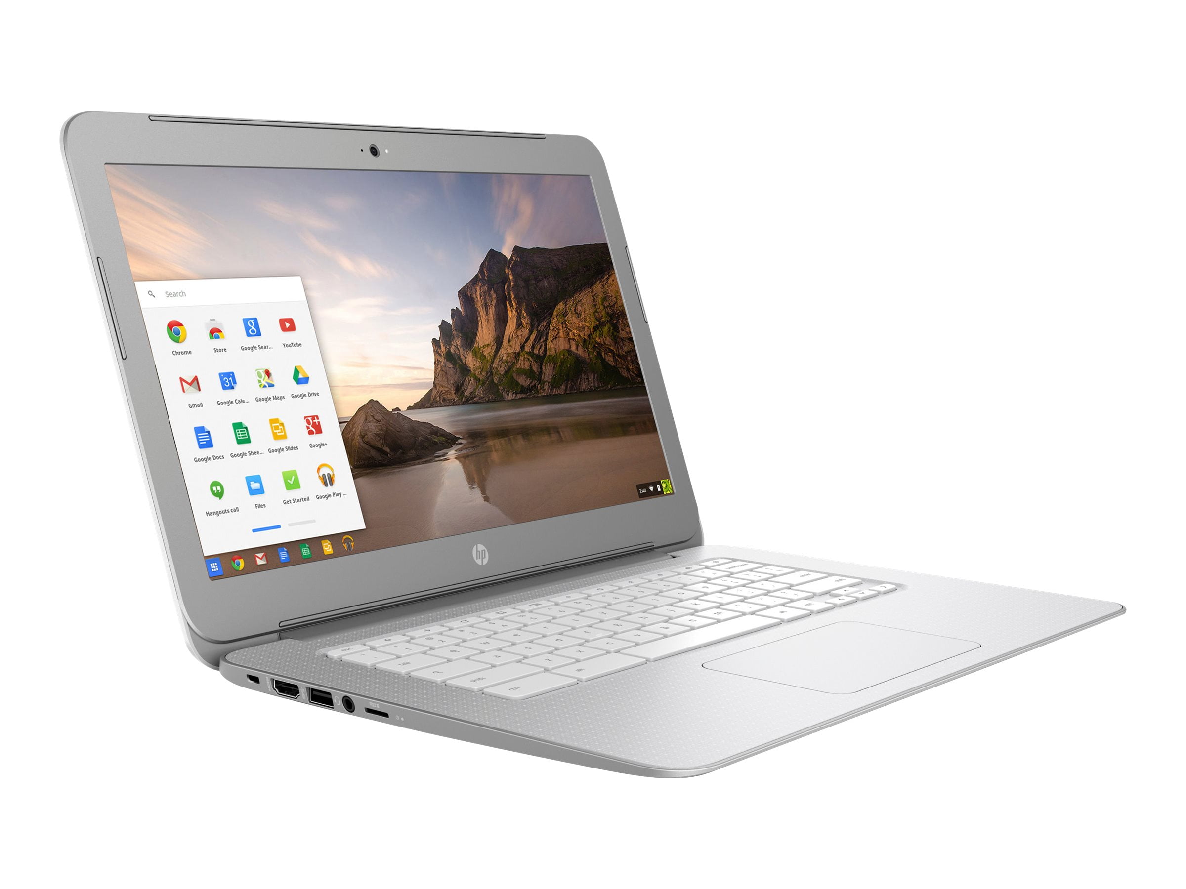 HP Chromebook 14", Intel Celeron N2840, 2GB RAM, 16GB SSD, Chrome OS, Anodized Silver/Snow White