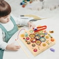 thumbnail image 3 of Juego de mesa,Clip abejas pesca juguete niño color ,Juego magnética de madera Jugue habilidad del motor fino,Juego de madera magnética Juguete para, 3 of 9