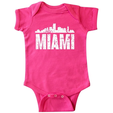

Inktastic Miami Skyline Grunge Gift Baby Boy or Baby Girl Bodysuit