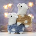 thumbnail image 4 of Suniney 4 PCS Plush Alpaca Keychain Stuffed Animal Keyring, Cute Cartoon Llama Stuffed Figure Sheep Doll Fuzzy Alpaca Keyring, Stylish Bag Hanging Pendants Purse Backpack Handbag Charms for, 4 of 8