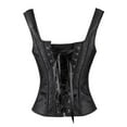 thumbnail image 7 of MISS MOLY Women's Gothic Jacquard Shoulder Straps Tank Overbust Corset Bustiers Plus Size Black, Style CZ9994, 7 of 7