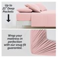 thumbnail image 2 of 6-Piece Full Sheet Set, 21-Inch Pink Full Size Sheet Set, Deep Pocket Sheets, Microfiber Bedding, Luxury Bedding, Pillow Cases Standard Size, Pastel Pink Sheets, 2 of 9