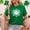 D#Green, variant on St. Patricks Day Shirts for Women Short Sleeve Cute Tops Shamrock Clover Print T-Shirt Round Neck Casual Top Green Graphic Tees