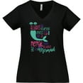 thumbnail image 3 of Inktastic Always Be Yourself, Unless You Can Be a Mermaid Women's Plus Size V-Neck T-Shirt, 3 of 5