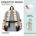 thumbnail image 5 of Fireman and Hose Orange Pattern Backpack for School, Cute School Bag with Adjustable Shoulder Straps and Padded Back, 13.4"x11"x4.7", 5 of 5