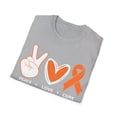 thumbnail image 4 of Peace Love Cure Leukemia Cancer Awareness Orange Month TShirt, 4 of 4