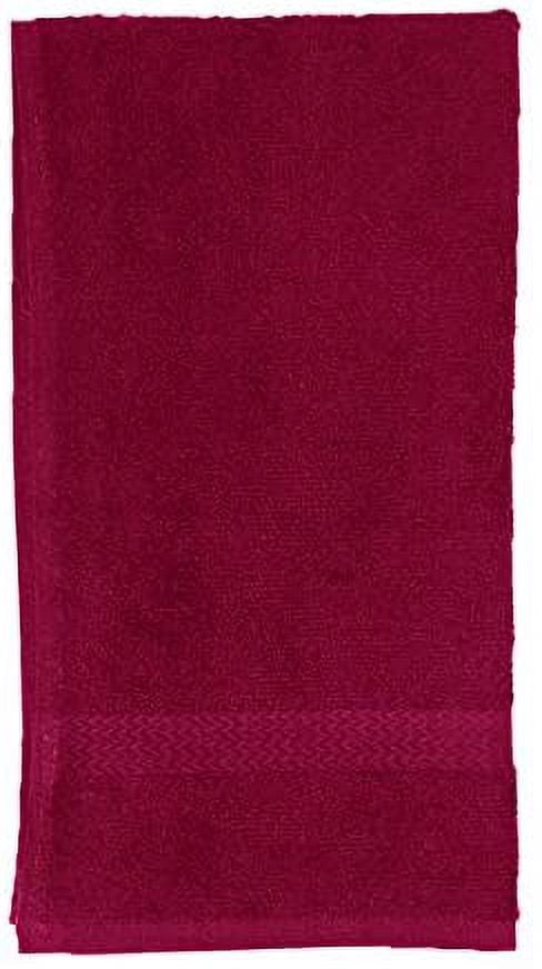 EOM Towels Bleach Safe 100% Cotton Ringspun Vat Dyed Hand Towels Size 16" X 28" 12 Pack Great for Salon, Gym and Home use. (Burgundy)