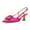 Pink, variant on XYD Women Elegant Pointy Closed Toe Rhinestone Buckle Slingback Low Heels Slip On Ankle Strap Pumps Party Shoes Size 7 Blue