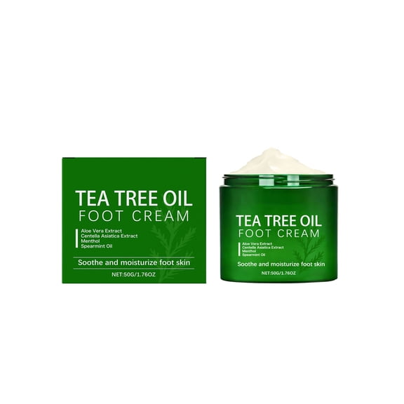 Tea Trees Oil Foot Care Cream Warm Type Suitable For Calloused Cracked Feet Hands Heels Elbows Nails And Knees Softens And Hydrates 50g