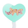 thumbnail image 2 of Leopard Gecko Heart Love Cupcake Picks Toppers Decoration Set of 6, 2 of 6