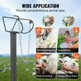 thumbnail image 6 of VEVOR Goat & Sheep Stand, 51x23 inch Livestock Stand, Metal Livestock Milking and Shearing Stand 21" to 33" Adjustable Height, with Headpiece and Nose Loop, 500lbs Loading Weight, Black, 6 of 9