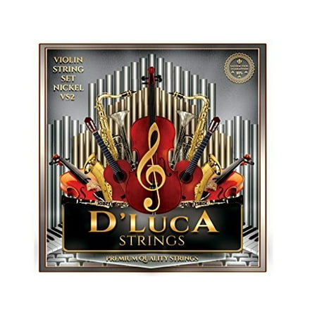 Nickel Wound Set - D'Luca Stainless Steel Core Flat Nickel Wound with Ball End Violin String Set 4/4