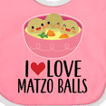 thumbnail image 4 of Inktastic I Love Matzo Balls Boys or Girls Baby Bib, 4 of 4