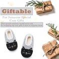 thumbnail image 6 of Cozylook Cute Animal Slipper Socks for Toddler Kids Girls Women, Fuzzy Fluffy Sherpa Lined, Non-Slip Indoor House Shoes, Cozy Birthday Christmas Gifts, Grey Cat Adult 11-12, 6 of 6