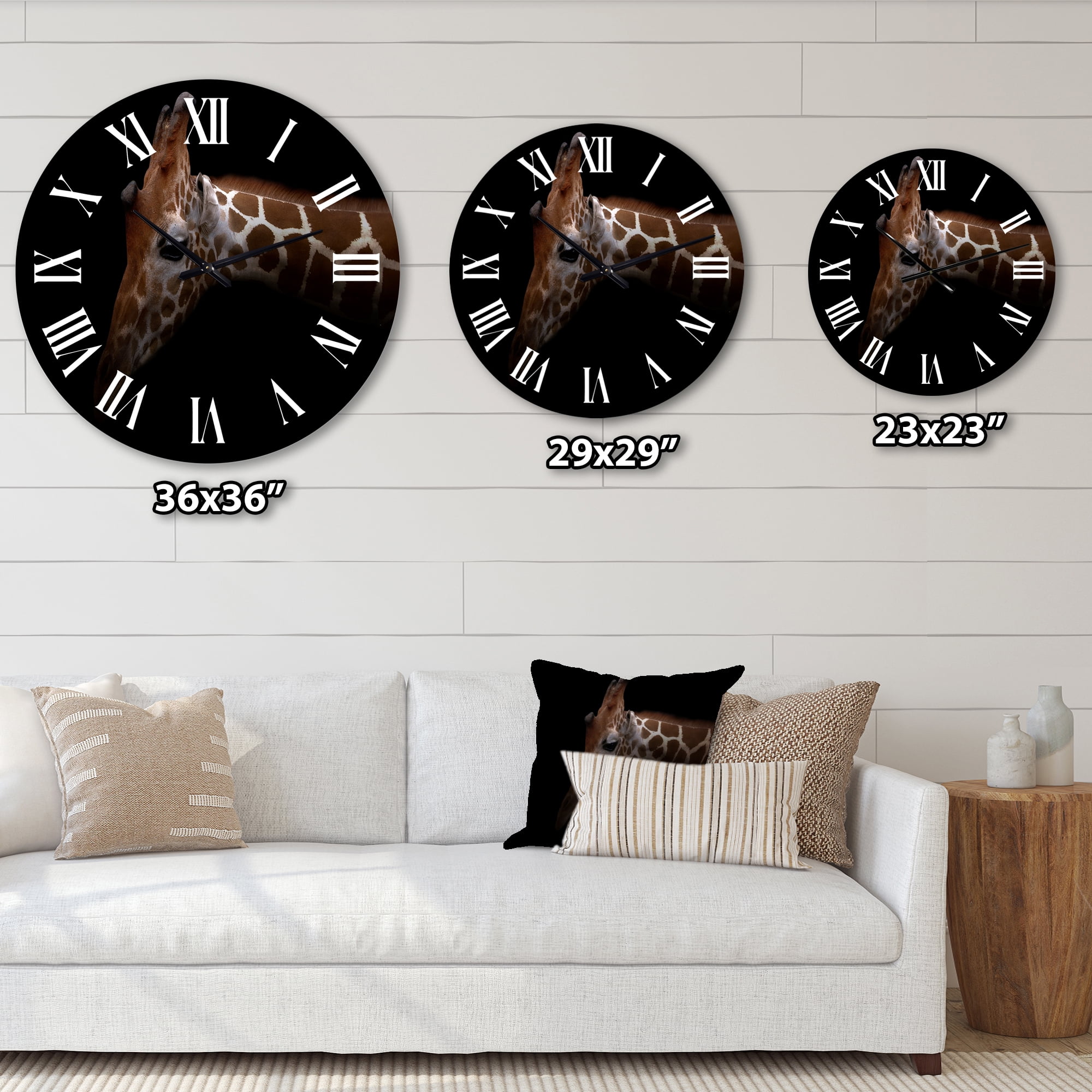 Designart 1 in Quartz Farmhouse Wall Clock