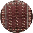 thumbnail image 1 of Ahgly Company Indoor Round Traditional Deep Red Persian Area Rugs, 3' Round, 1 of 6