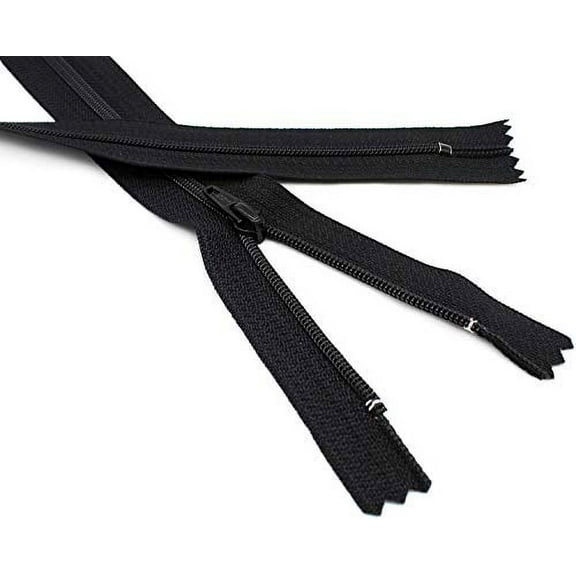 #4.5 Black Closed Bottom Slipcover & Upholstery YKK Zipper - Color Black - Made in The United States (1 Zippers Per Pack) (30" Inches)